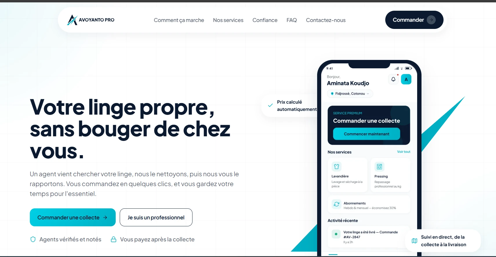 Capture du projet Avoyanto Pro