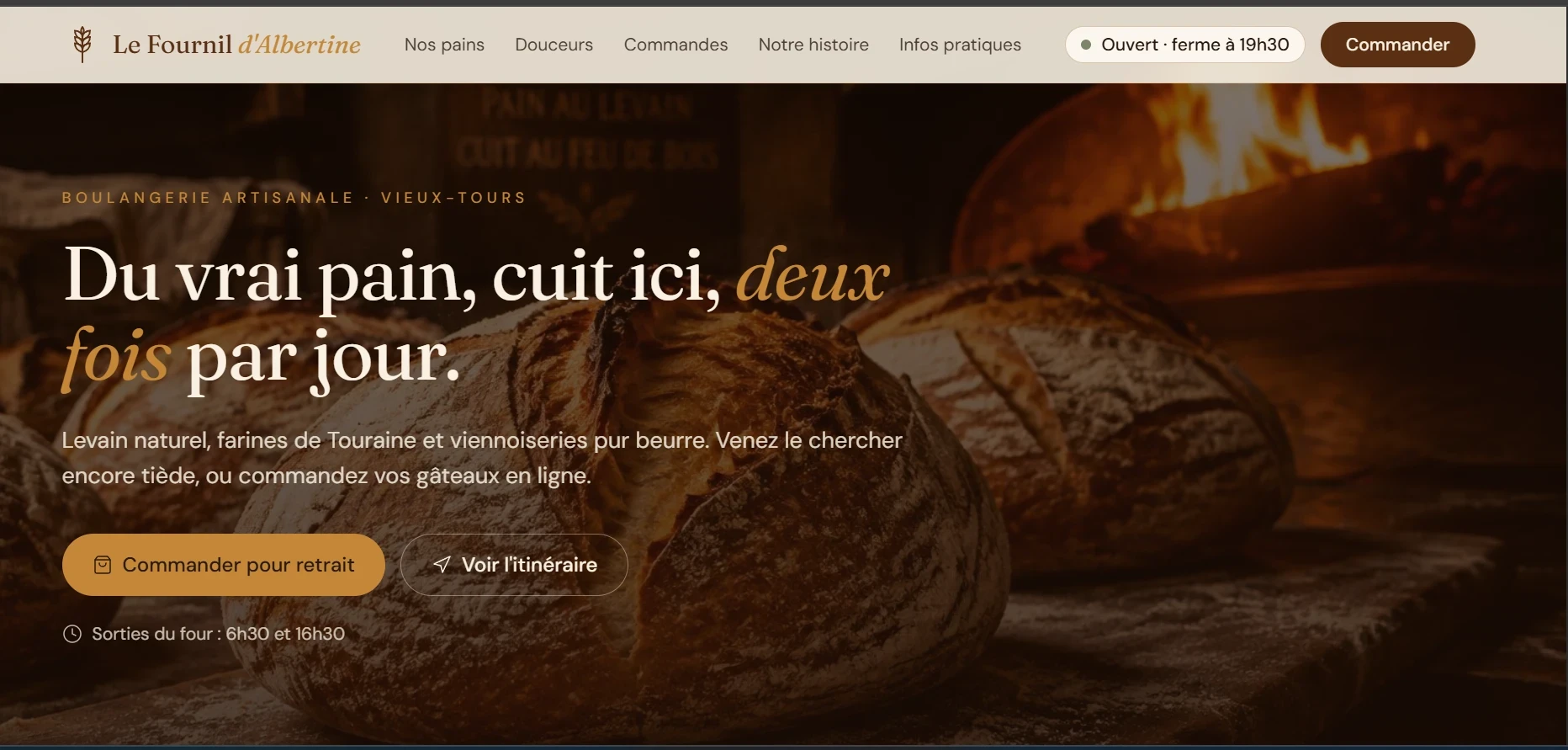 Capture du projet Boulangerie